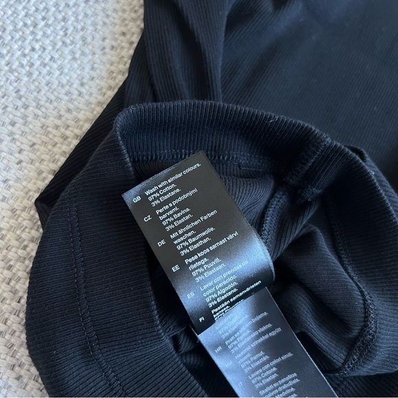 COS Cotton Ribbed Tank (Black, M) - Picture 5 of 5